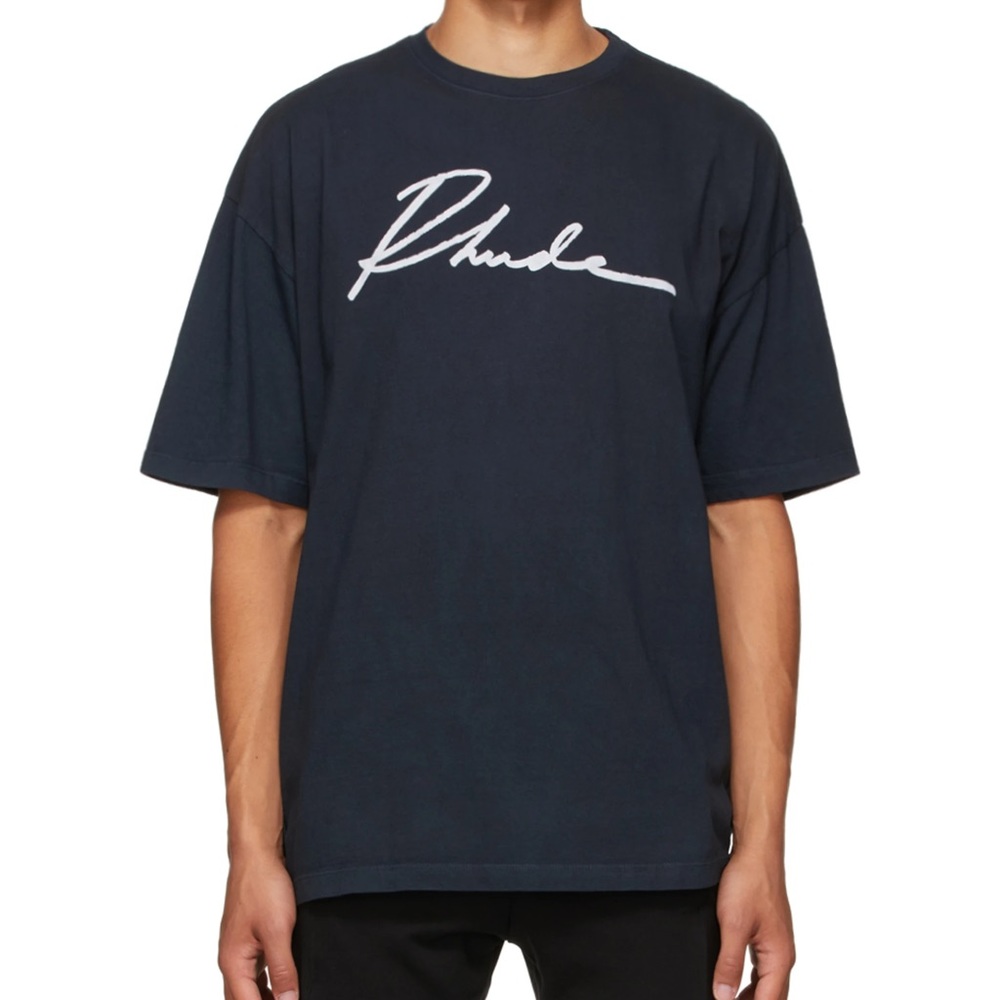 RHUDE SSENSE BLACK T-SHIRT